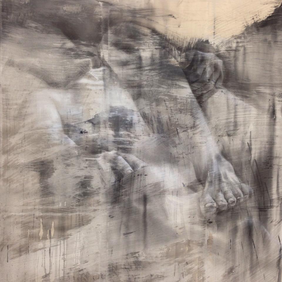 nahodne polozeny, detail, 250x210cm, akryl, 2014